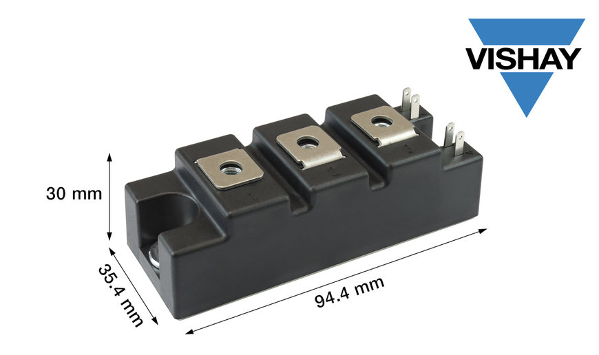 Vishay Intertechnology's redesigned INT-A-PAK IGBT power modules reduce conduction and switching losses